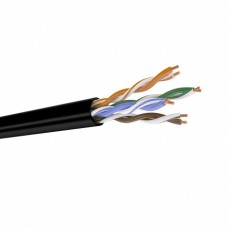 DATAREX DR-140201 Кабель кат.5е, 4 пары U/UTP, жила 0,51 (+/- 0,01), PE, черный, внешний с тросом