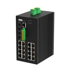 NIKOMAX GL-SW-G207-16P4ST-I Управляемый промышленный L2+ коммутатор 16*10/100/1000Мбит/с PoE (af/at)